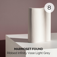 Pick #8 : The Marmoset Found Ribbed Infinity Vase in Light Grey